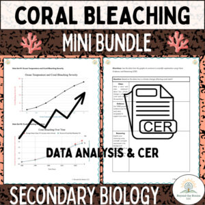 Coral Bleaching Data Analysis and CER Activity — High School Biology Mini Bundle