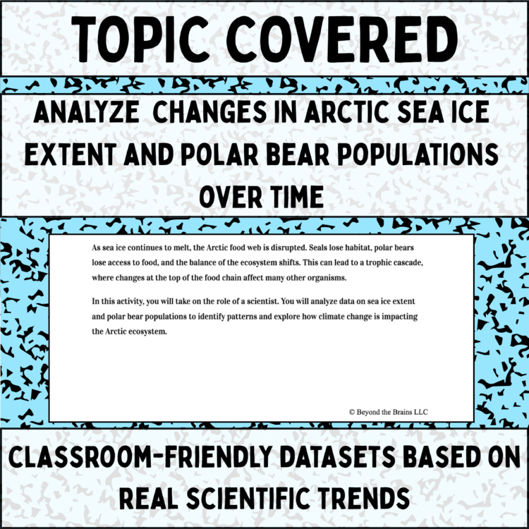 Climate Change Data Analysis: Graphing Polar Bears & Arctic Sea Ice (NGSS HS Biology) - preview page 2